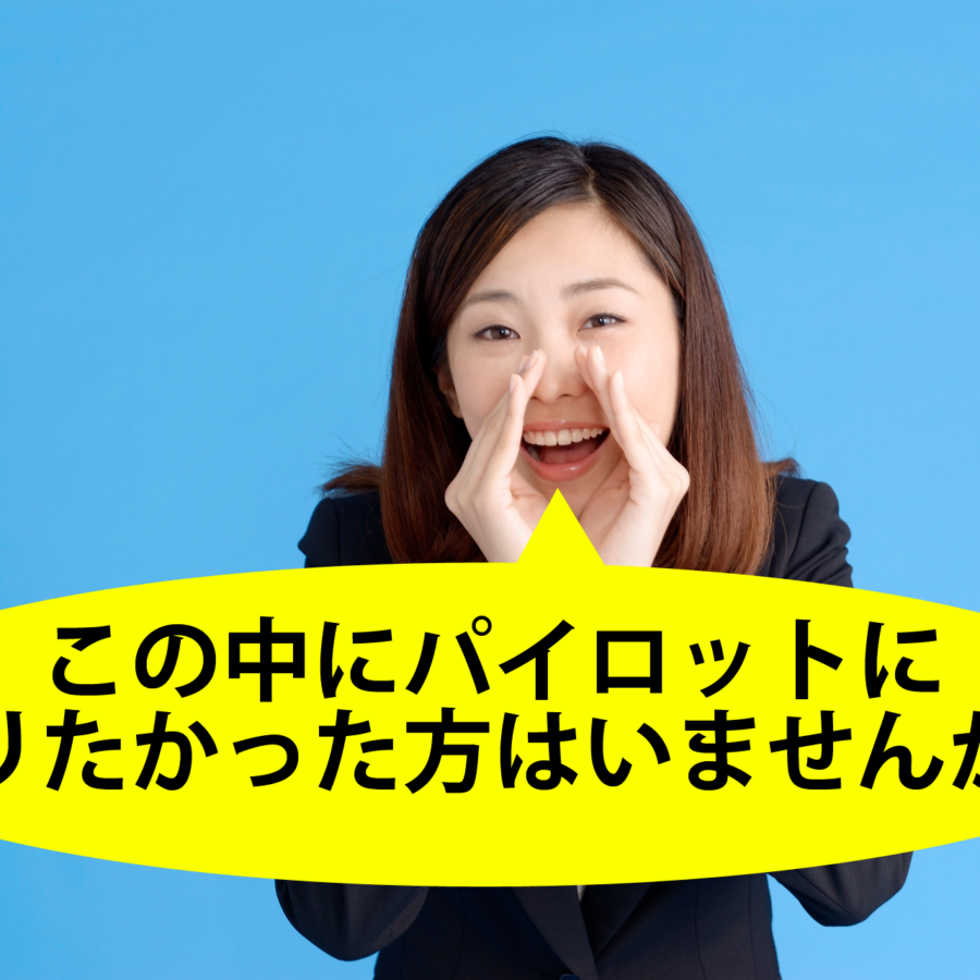 この中にパイロットになりたかった方はいませんか？