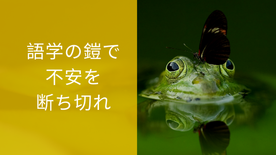 語学の鎧で不安を断ち切れ