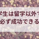留学生は留学以外でも必ず成功できる